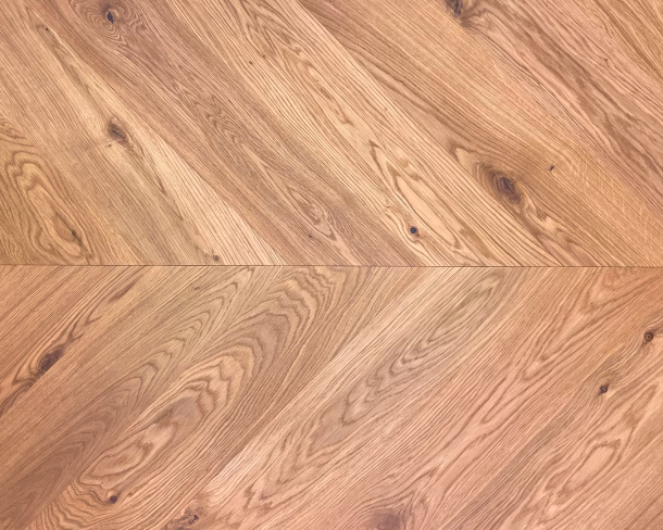Golden Character Chevron Engineered Floor 