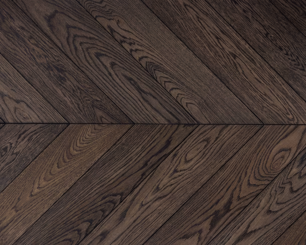Charred Oak Chevron Engineered Floor 
