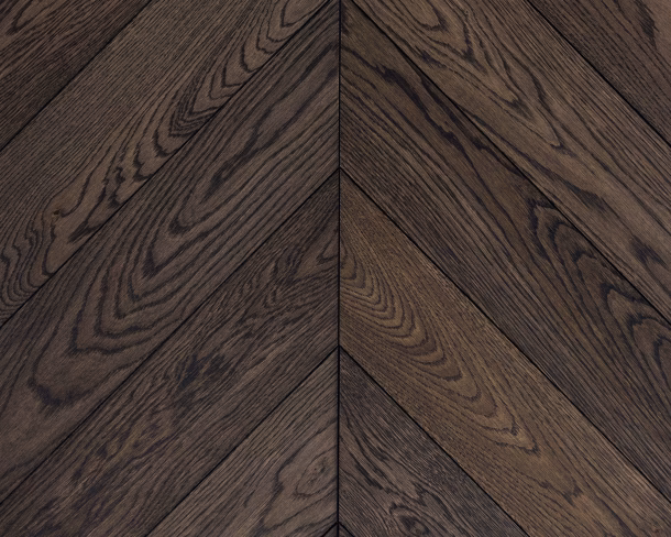 Charred Oak Chevron Engineered Floor 
