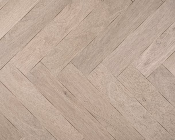 Clay White Herringbone Engineered Floor 