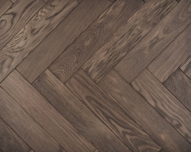 Elephant Light Grey Herringbone Engineered Floor 