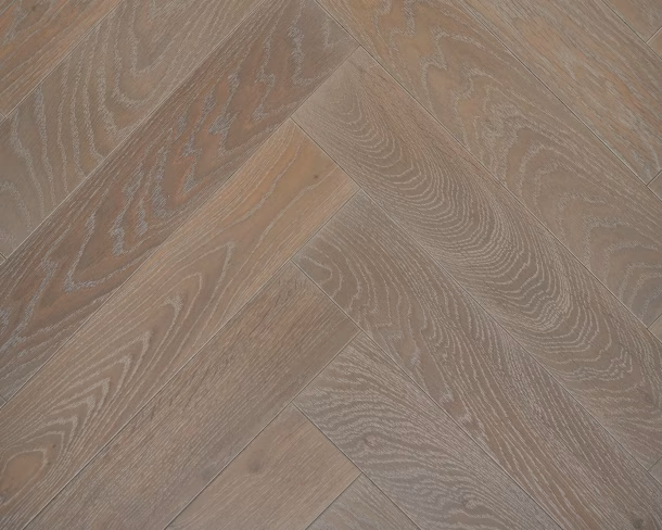Fumed Grey Stone Herringbone Engineered Floor 