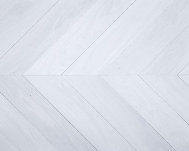 Ice White Chevron Engineered Floor 
