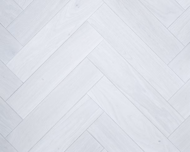 Ice White Herringbone Engineered Floor 