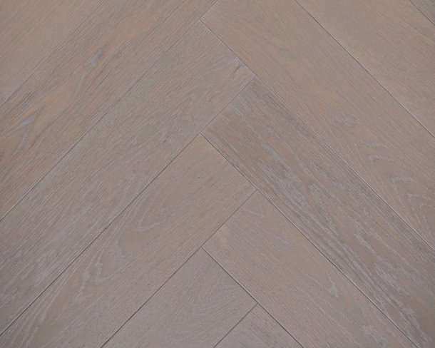 Light Grey Stone Herringbone Engineered Floor 
