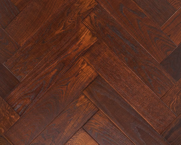 Cherry Smoke Herringbone Bandsawn Engineered Floor 