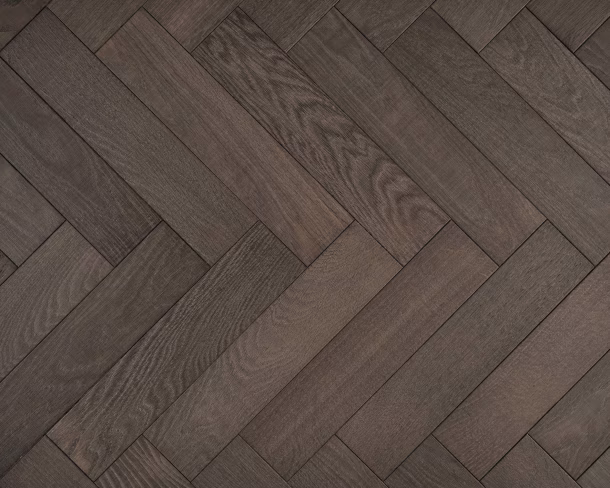 Elephant Grey Herringbone Bandsawn Engineered Floor 