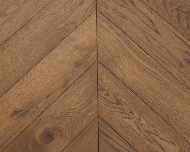 Nutmeg Satin Chevron Engineered Floor 