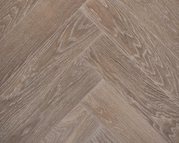 Smokey Light Grey Herringbone Engineered Floor 